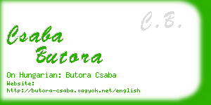 csaba butora business card